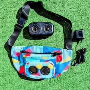 Vivitar Bluetooth JAMBAG Speaker 80's Color Block Belt Bag Fanny Pack Retro EUC